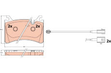 Sada brzdových destiček, kotoučová brzda TRW GDB2618
