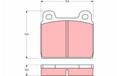 Sada brzdových destiček, kotoučová brzda TRW GDB267