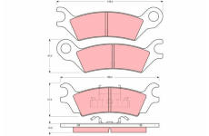 Sada brzdových platničiek kotúčovej brzdy TRW GDB290