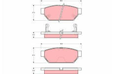 Sada brzdových platničiek kotúčovej brzdy TRW GDB3045