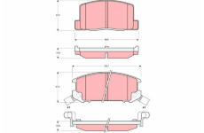 Sada brzdových destiček, kotoučová brzda TRW GDB3058