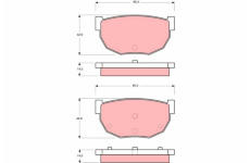 Sada brzdových destiček, kotoučová brzda TRW GDB306