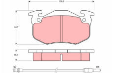 Sada brzdových platničiek kotúčovej brzdy TRW GDB308