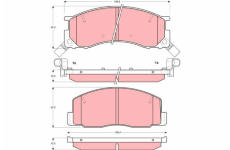 Sada brzdových destiček, kotoučová brzda TRW GDB3086