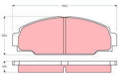 Sada brzdových destiček, kotoučová brzda TRW GDB3090