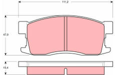 Sada brzdových destiček, kotoučová brzda TRW GDB3094