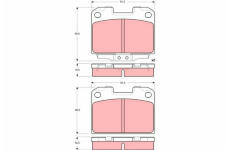 Sada brzdových destiček, kotoučová brzda TRW GDB3104
