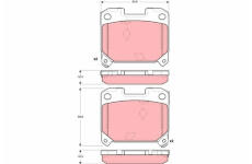 Sada brzdových destiček, kotoučová brzda TRW GDB3105