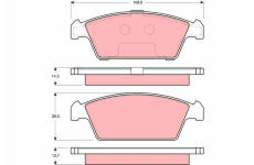 Sada brzdových destiček, kotoučová brzda TRW GDB3108