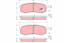Sada brzdových destiček, kotoučová brzda TRW GDB3110