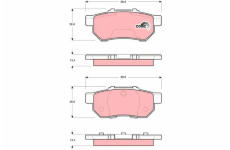 Sada brzdových destiček, kotoučová brzda TRW GDB3113