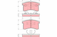 Sada brzdových platničiek kotúčovej brzdy TRW GDB3126
