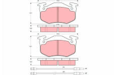 Sada brzdových platničiek kotúčovej brzdy TRW GDB313