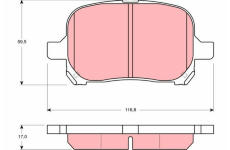 Sada brzdových destiček, kotoučová brzda TRW GDB3152