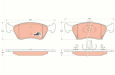 Sada brzdových platničiek kotúčovej brzdy TRW GDB3163