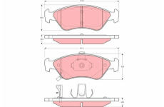 Sada brzdových destiček, kotoučová brzda TRW GDB3173