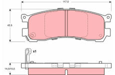 Sada brzdových destiček, kotoučová brzda TRW GDB3179