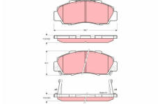 Sada brzdových destiček, kotoučová brzda TRW GDB3196