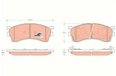 Sada brzdových destiček, kotoučová brzda TRW GDB3209