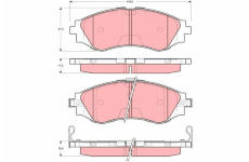 Sada brzdových destiček, kotoučová brzda TRW GDB3216