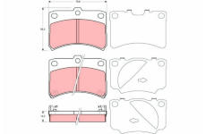 Sada brzdových destiček, kotoučová brzda TRW GDB3219
