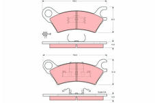 Sada brzdových destiček, kotoučová brzda TRW GDB324
