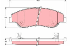 Sada brzdových destiček, kotoučová brzda TRW GDB3241
