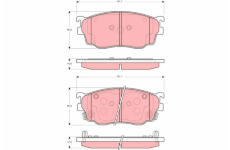 Sada brzdových destiček, kotoučová brzda TRW GDB3253