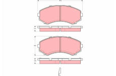 Sada brzdových destiček, kotoučová brzda TRW GDB3254