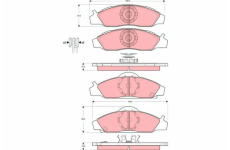 Sada brzdových platničiek kotúčovej brzdy TRW GDB3281