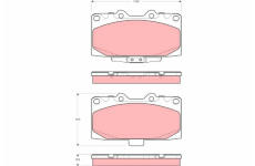 Sada brzdových destiček, kotoučová brzda TRW GDB3307