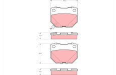 Sada brzdových platničiek kotúčovej brzdy TRW GDB3308