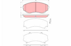 Sada brzdových destiček, kotoučová brzda TRW GDB3326