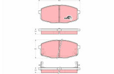 Sada brzdových destiček, kotoučová brzda TRW GDB3342