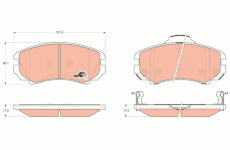 Sada brzdových platničiek kotúčovej brzdy TRW GDB3352