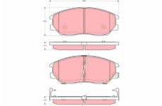 Sada brzdových platničiek kotúčovej brzdy TRW GDB3360