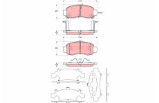 Sada brzdových destiček, kotoučová brzda TRW GDB3376