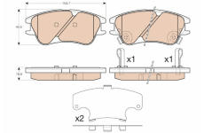 Sada brzdových destiček, kotoučová brzda TRW GDB3377