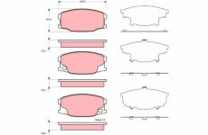 Sada brzdových platničiek kotúčovej brzdy TRW GDB3388