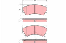 Sada brzdových platničiek kotúčovej brzdy TRW GDB3391