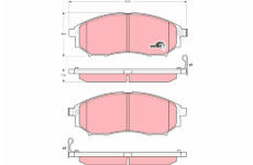 Sada brzdových destiček, kotoučová brzda TRW GDB3392