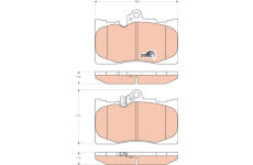 Sada brzdových destiček, kotoučová brzda TRW GDB3398