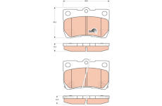 Sada brzdových platničiek kotúčovej brzdy TRW GDB3399