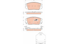 Sada brzdových destiček, kotoučová brzda TRW GDB3409