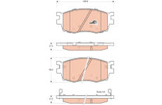 Sada brzdových platničiek kotúčovej brzdy TRW GDB3420
