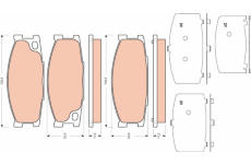 Sada brzdových platničiek kotúčovej brzdy TRW GDB3423