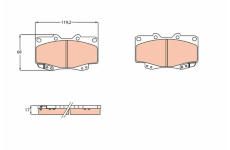 Sada brzdových destiček, kotoučová brzda TRW GDB3428