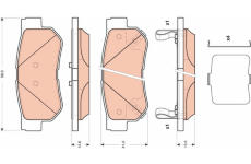 Sada brzdových destiček, kotoučová brzda TRW GDB3432