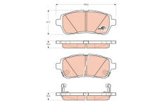 Sada brzdových platničiek kotúčovej brzdy TRW GDB3437