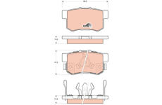 Sada brzdových destiček, kotoučová brzda TRW GDB3438